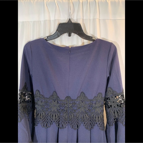 NWT $158 Eliza J Lace Detail A-Line Dress [‎ SZ 2 ] - Picture 7 of 8